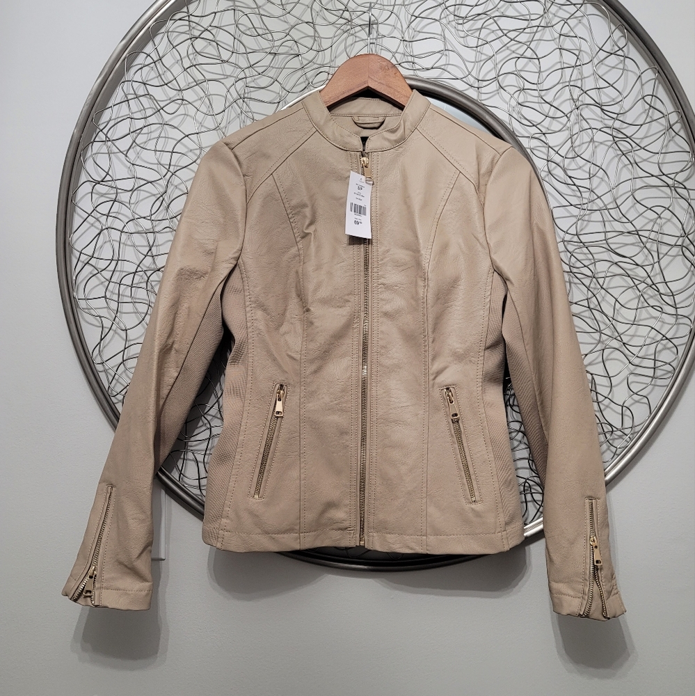 Suzy Shier Faux Leather Jacket